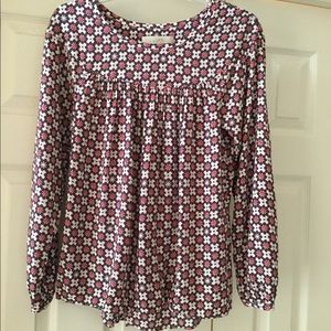 EUC Loft Geo-Floral blouse